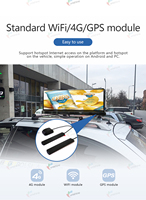 Écran mobile extérieur d'affichage à LED de toit de la voiture P2.5 de haute résolution de la publicité pour le taxi