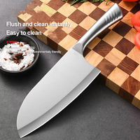 Nouveau couteau de cuisine entièrement en acier pour usage domestique couteau à viande en acier inoxydable tranchant couteau de coupe spécial pour femmes