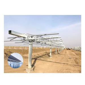 Sistema de seguimiento solar inteligente de un solo eje de 1MW Sistema de seguimiento de panel solar de montaje en tierra de 1 eje