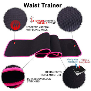 Entrenador de cintura para sudor para mujer, envoltura deportiva para Sauna, cinturón de sudoración, banda para perder peso, adelgazamiento corporal, Sauna, entrenador de cintura para sudor - Product Image 4