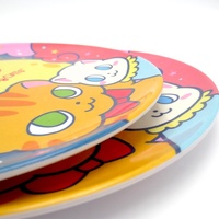 Assiettes jetables en mélamine écologiques de haute qualité de 8 pouces avec gravure de logo personnalisé et motifs complets