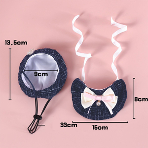 バンダナセット付き卸売ペットアクセサリー猫の帽子 - Product Image 3