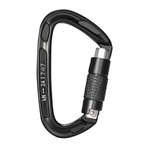 Aleación de aluminio negro al aire libre ligero escalada equipo de escalada mosquetón Clips Belay dispositivo para trabajar <span class=keywords><strong>en</strong></span> altura - Product Image 1