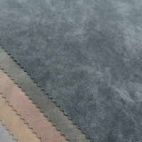 Tissu en cuir PU avec effet délavé, résistant à l'abrasion, pour vêtements et accessoires
