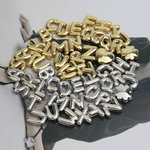 <span class=keywords><strong>Nome</strong></span> personalizzato personalizzato placcato in oro delizia scorrevole Slider amicizia lettere di smalto iniziale Charm braccialetti donne - Product Image 2