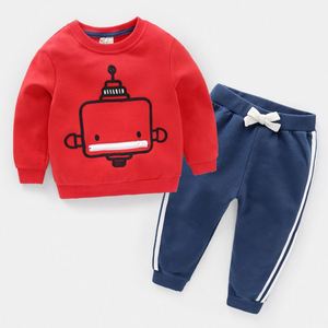 Wholesale Boys Cotton Cartoon Colorful Sweat Long Sleeves and Long <b>Pants</b> Suits Set - Product Image 2