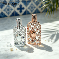 Flacon pulvérisateur de parfum vide plat de haute qualité, vaporisateur à fine brume, flacon de parfum en verre avec bouchon doré ou argenté 50ml 70ml