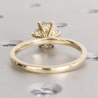 2 Karat Runder Schliff Maßgefertigter Sechskrallen-Solitär Labor-Gezüchteter Diamant-Verlobungsring 18K Massivgold IGI-Zertifiziert CVD/HPHT DEF-Farbe
