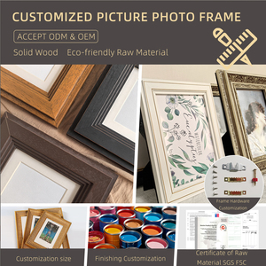 Marco de Fotos de Madera Tallado a Mano, Estilo Clásico Retro GTFRAME, para Uso en el Hogar, para Fotos o Cuadros - Product Image 6