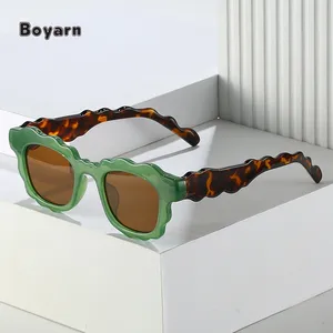 Boyarn Men Myopic Recycled Plastic Brille Anti reflex brille Frau Sonnenbrille Bühnen effekt Sonnenbrille Weiß geformte Brille