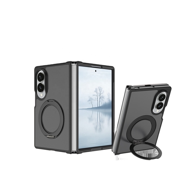 Magnetic Ring Holder Case for Samsung Galaxy Z Fold 6 7 8 Shockproof Slim Cover with 360 Degree Rotation Stand