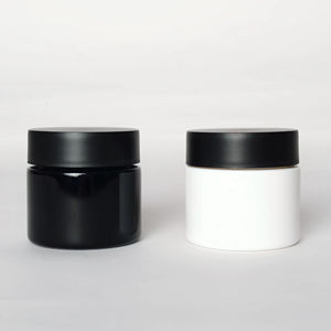Cannacoast Child-Resistant Black Opal UV Protection <b>Glass</b> <b>Jar</b> CR Child Proof <b>Glass</b> <b>Jars</b> for Dry Flower Preserve Freshness - Product Image 1