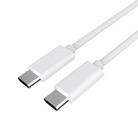 Cable de función completa tipo C a tipo C blanco ABS USB PD carga rápida 100W Gen2 10Gbps Cable de datos para cargador de 65W Samsung iPad