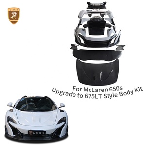 Kit carrosserie semi-carbone pour McLaren MP4-12C 650S, mise à niveau vers 675LT : pare-chocs avant, capot, jupes latérales, diffuseur arrière - Product Image 1