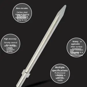 Couteau à maçonnerie en <span class=keywords><strong>acier</strong></span> allié au chrome Cuitool, tige de 27 mm, forme en V, marteau électrique, haute dureté, longueur de 500 mm, manche en bois, 1 an - Product Image 3