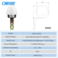 Interruptor Fotoeléctrico Electrónico CNRIYA ASB-2310GL 105-305V 10A IP54 Impermeable, Material PMMA/PC/PP, Retardo de 5S/10S, Interruptor Automático Inductivo