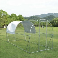 Gallinero de metal resistente, fácil montaje, patio trasero al aire libre, uso en granja, jaula para aves de corral