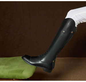 Bottes longues pour femme, automne 2025, nouveau style coréen, en PU, à rivets, hauteur genou, style cavalier, fermeture éclair arrière, chaudes, mi-hautes - Product Image 6