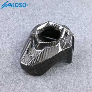 AKOSO-Couvercle de tuyau d'échappement en fibre de carbone sèche pour moto Kawasaki <span class=keywords><strong>Z</strong></span> <span class=keywords><strong>H2</strong></span> <span class=keywords><strong>2021</strong></span> 2022 2023 2024 - Product Image 3
