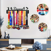 Support de rangement pour médailles de sport en métal avec logo découpé au laser personnalisé Solution de rangement pour porte-médailles de gymnastique et de course à pied