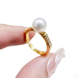 10775 Herramientas de Joyería de Plata y Oro DIY, Base para Anillo de Plata S925 con Cuentas Redondas de 3-5mm y Accesorios para Perlas - Product Image 5