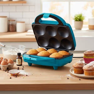 Macchina Elettrica Antiaderente per Cupcake da 6 Porzioni, Cuoce 6 Cupcake, Muffin, Pizza Cup, Cinnamon Buns - Regalo per Pasticceri - Product Image 3