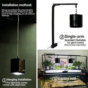 Lampe <span class=keywords><strong>LED</strong></span> pour <span class=keywords><strong>aquarium</strong></span> Ledesk RX Full Spectrum Mahseer Garra, pour <span class=keywords><strong>aquarium</strong></span> de rivière naturelle, favorisant la croissance des <span class=keywords><strong>algues</strong></span>, améliorant la couleur, avec contrôle par minuterie - Product Image 4