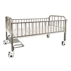 Hospital furniture Adjustable Stainless steel Children Medical ICU Pediatric Bed for manufacturer