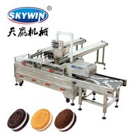 Machine d'emballage automatique Skywin haute productivité 800-1200 pièces/min pour biscuits sandwichs crème-chocolat monocolores, pour boulangerie