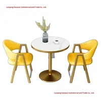 Ensemble table et chaises de salle à manger ronde moderne en bambou de luxe léger pour meubles de maison, petit balcon