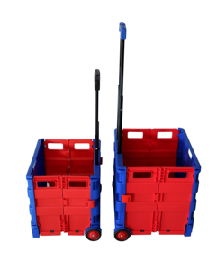 Carrito <span class=keywords><strong>de</strong></span> Compras Plegable <span class=keywords><strong>de</strong></span> Plástico Resistente para Supermercado, 2 Ruedas, Personalizable, OEM, Contenedor con Ruedas, Capacidad <span class=keywords><strong>de</strong></span> 100 kg, Carrito Plegable Telescópico - Product Image 6