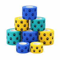 Bande de contention élastique auto-adhésive personnalisée à motifs mignons pour animaux de compagnie, chiens, chevaux, enfants, protection des blessures sportives