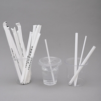 Pailles à boire en PLA entièrement biodégradables et compostables, pailles jetables écologiques pour bubble tea, café, jus
