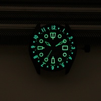 Nouveau boîtier de montre-bracelet de plongée 20ATM avec mouvement NH35 007 3H horloge bracelet en caoutchouc en verre saphir super lumineux