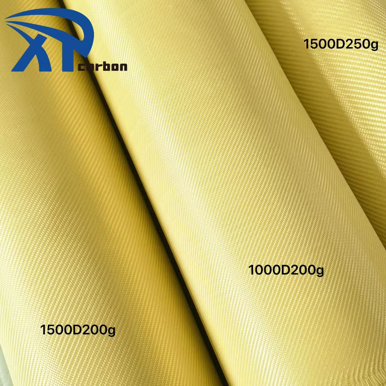 Waterproof Prepreg Kevlars Well Priced Aramid Fiber Cloth with Long Service Life 1500D 250g Woven Kevlar 29 Fabric Plain Fabric