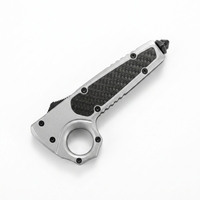 Cuchillo de Camping de Alta Calidad Micro Tech Edición Aluminio, Herramienta EDC de Bolsillo, Acero Inoxidable, Mango de Aluminio OEM