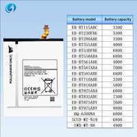 Batterie de remplacement Li-ion pour tablette Samsung Galaxy Tab 3 4 a E S2 S3 S4 S7 S7 Plus T530 T580 T820 T830 T870 T970