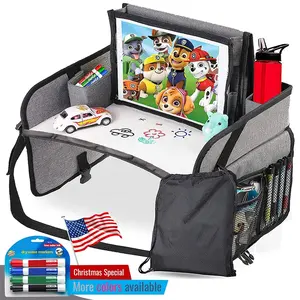 Customized Kids Travel Tray Car Seat Activity Tray Lap Snack Organizer Desk Kids Travel Play Tray for Toddlers