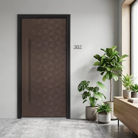 Portes d'entrée en verre modernes pour villa et appartement, en acier inoxydable, anti-effraction, manuelles, extérieures