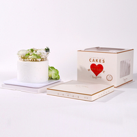 High-quality Custom square Packaging Cake Boxes Cardboard Paper Packaging Cake Boxes with a Separate Lid and Window
