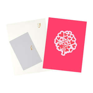 Carte de vœux pop-up 3D artisanale, imprimée UV, découpée au laser, motif arbre rose, cœur, anniversaire, Saint-Valentin, mariage, etc. - Product Image 6