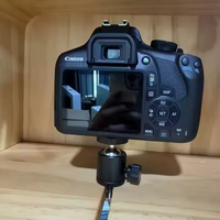 Photomaton rétro en bois de 18,5 pouces - Compatible DSLR, Wi-Fi/Bluetooth, contrôle sans fil, compatible iPad pour mariages et fêtes
