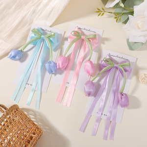 Pinza para el <span class=keywords><strong>pelo</strong></span> <span class=keywords><strong>de</strong></span> lazo <span class=keywords><strong>de</strong></span> tulipán <span class=keywords><strong>de</strong></span> cristal hecha a mano, dulce, <span class=keywords><strong>de</strong></span> gran tamaño, accesorio <span class=keywords><strong>de</strong></span> alta gama para niñas, horquilla <span class=keywords><strong>de</strong></span> lazo para el cabello, adorno para la cabeza - Product Image 1