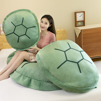 Vente en gros populaire Tiktok tortue coquille peluche coton miel poupée oreiller couette pour cadeau d'anniversaire portable animal de la mer