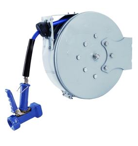 Carrete de Manguera Retráctil de Acero Reforzado con Retorno Automático y Manguera Incluida - Product Image 1