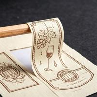 Etiquetas Adhesivas Personalizadas con Relieve, Papel con Textura de Tela de Lino, Etiquetas Impermeables para Envasado de Bebidas, Whisky, Vino y Café