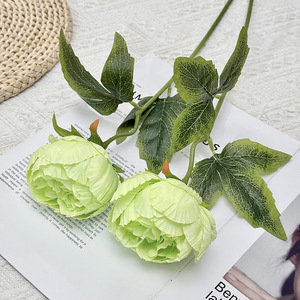 Pivoine Artificielle à Tige Unique, Fleur en Soie Colorée, Décoration d'Intérieur, Bouquet Haute Simulation, Décoration de Mariage - Product Image 3