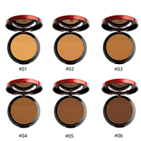 Bedak Padat Matte Natural 6 Warna Private Label Full Coverage untuk Kulit Gelap