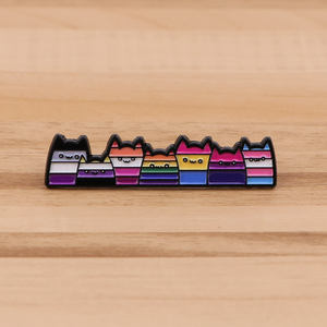5 Styles arc-en-ciel fierté drapeau émail broches coloré revers Badges chats personnalisés dessin animé Lgbt doux émail broches - Product Image 3