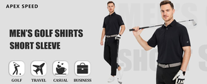Chemise de golf pour hommes à manches courtes, polos de golf à séchage rapide, polos personnalisés, impression de logo - Product Image 6